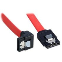 LINDY SATA Cable - Latching Right-Angled (90�) Connector 0.5m