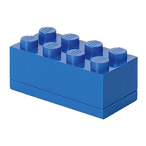 LEGO Mini Box 8 Knobs Blue, Versatile Small Storage Box for Snacks Jewellery, Hair Accessories, and Souvenirs, Safe