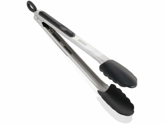 Leifheit Proline Kitchen and Barbecue Grill Tongs Stainless Steel Silicone Silver Black 31 cm