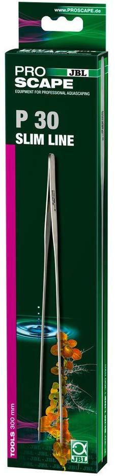 JBL ProScape Tool P 30 slim line, Slender, straight pincers for the decoration and insertion of plants, silver, slim line (30 cm)