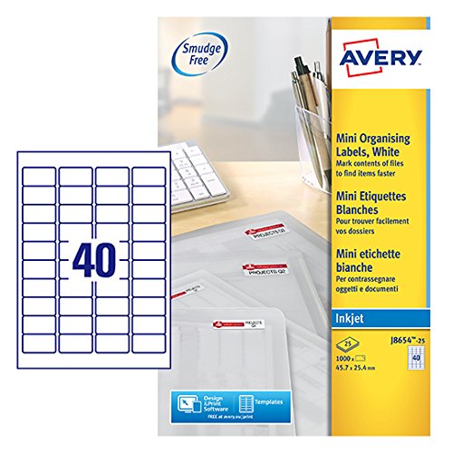 Avery Self Adhesive Address Mailing Labels Inkjet Printers 40 Labels 9256