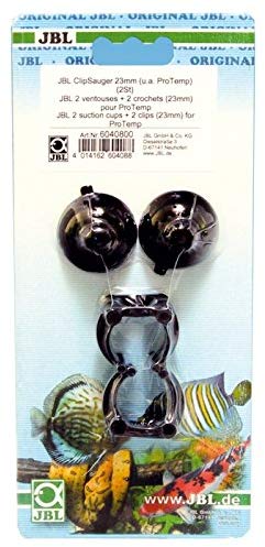 JBL 2 suction cups + 2 clips (23mm) for ProTemp Rubber suction pads for objects of 23-28 mm in diameter, black, For 23-28 mm
