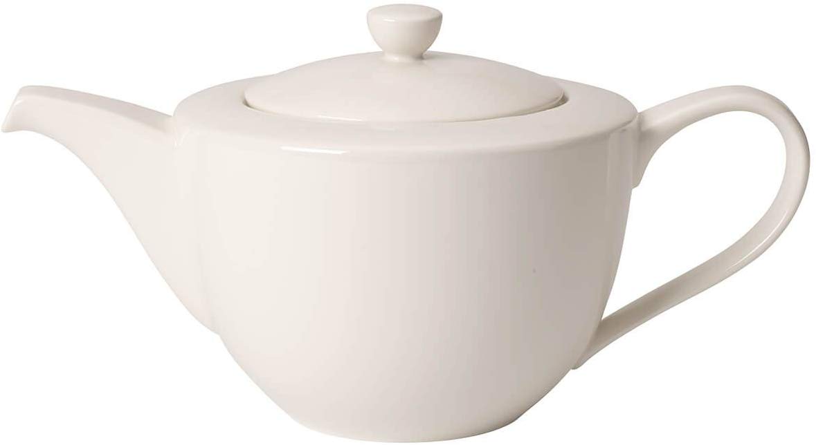 Villeroy & Boch - for Me Teapot white premium porcelain jug with handle and lid, dishwasher safe, 1300 ml