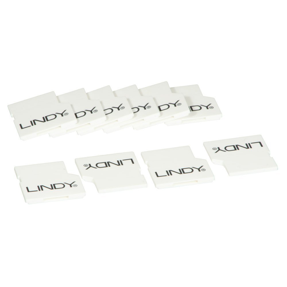 Lindy SD Port Blockers - Pack of 10 without Key, White