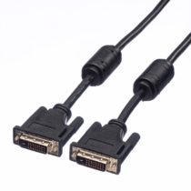 ROLINE DVI Cable | Monitor cable DVI Plug-Plug | Dual Link connection cable Black 15 m
