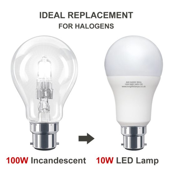 3 Pack 10w GLS LED Light Bulb Cool White B22 Bayonet Very Bright 10w = 100w A60 - Image 4