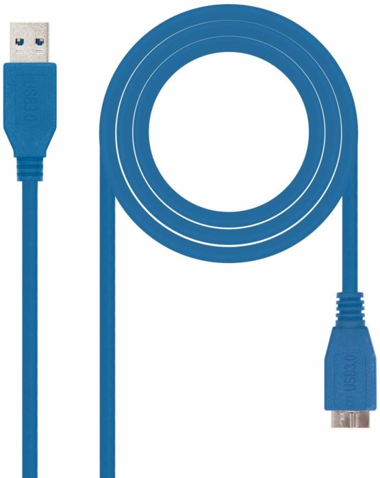 CABLE USB 3.0 TIPO A/M-MICRO B/M, AZUL 1M
