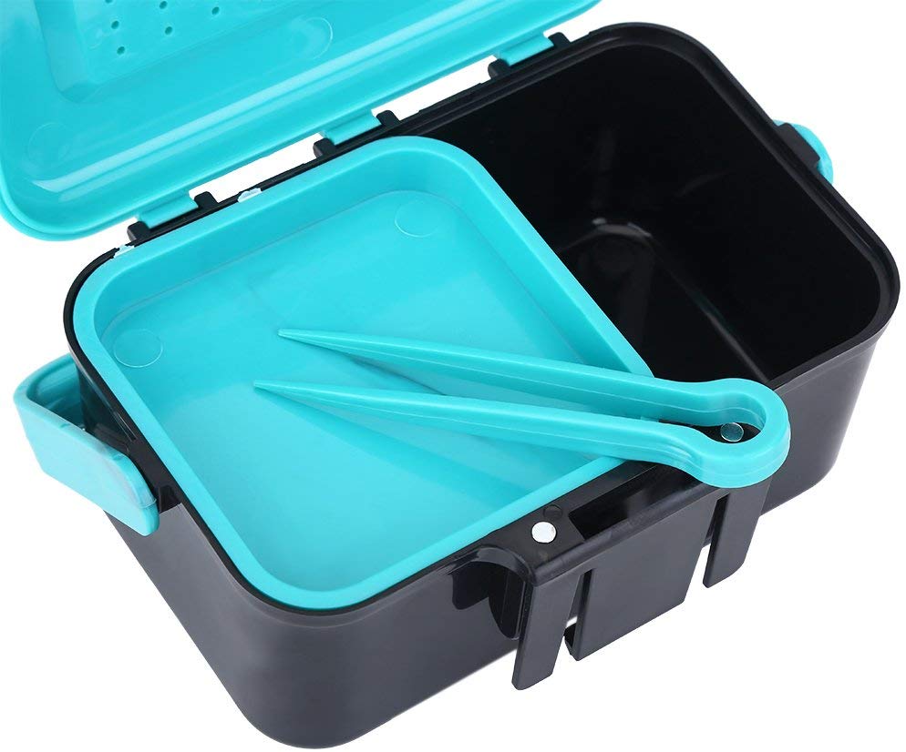 Zyyini Fishing Bait Holder Box, Durable Plastic Fishing Bait Holder Box
