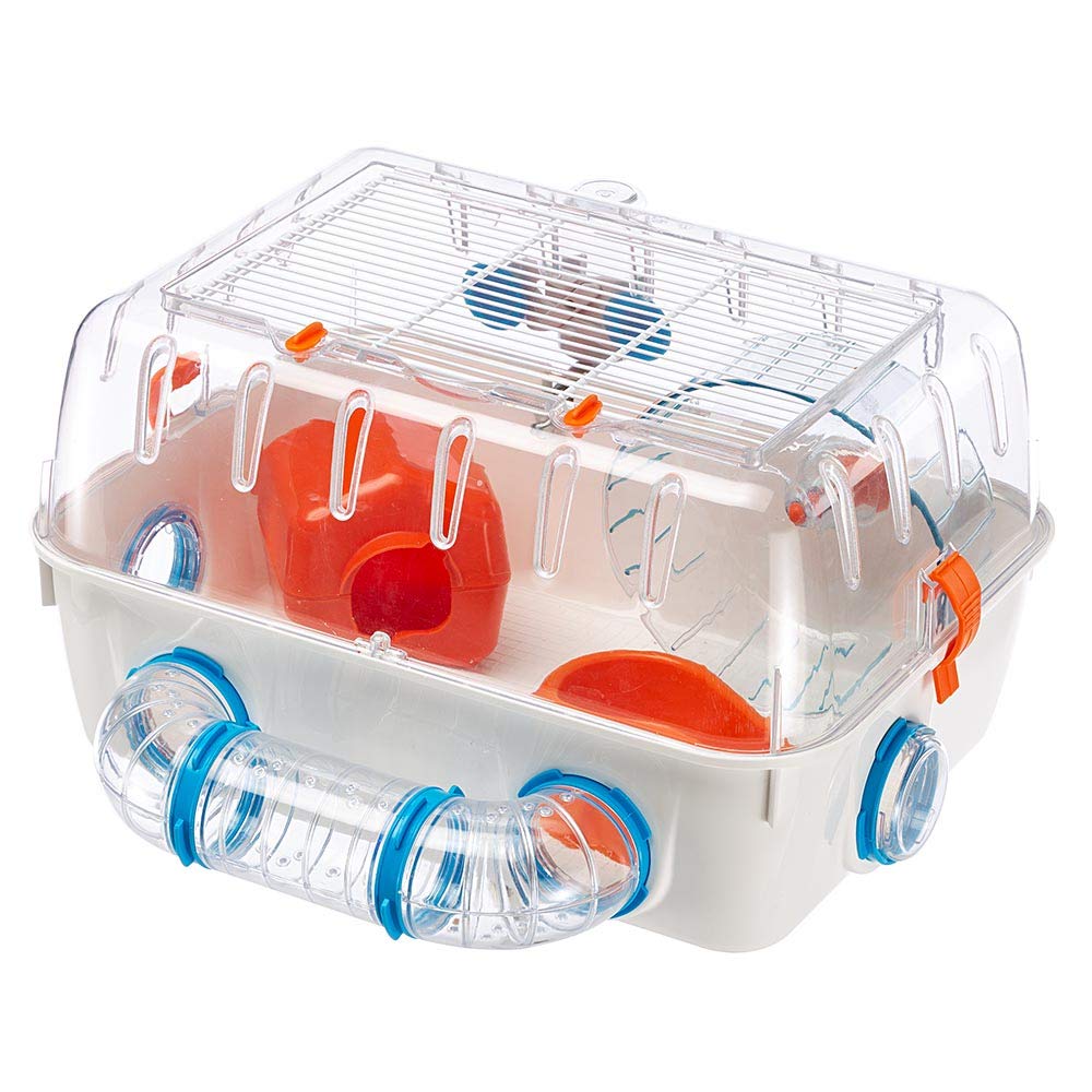 Ferplast COMBI 1 Innovative Hamster Cage, Customizable Habitat, Tunnel System, Interactive Transparent Design