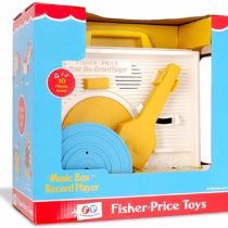 Fisher-Price Classics 1697 Music Box Record Player, Baby Musical Toy, Baby Interactive Toy with 10 Songs, Classic Toy with Retro Style Packaging, Pretend Play Toys for Boys and Girls Aged 18 Months+