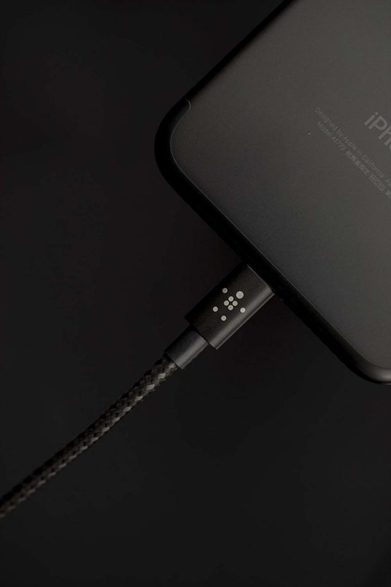 Belkin 4 ft/1.2 m Metallic Lightning to USB Cable - MFi-Certified iPhone Charging Cable for iPhone 11, 11 Pro, 11 Pro Max, XS, XS Max, XR, X, 8/8 Plus and More, Black - Image 3