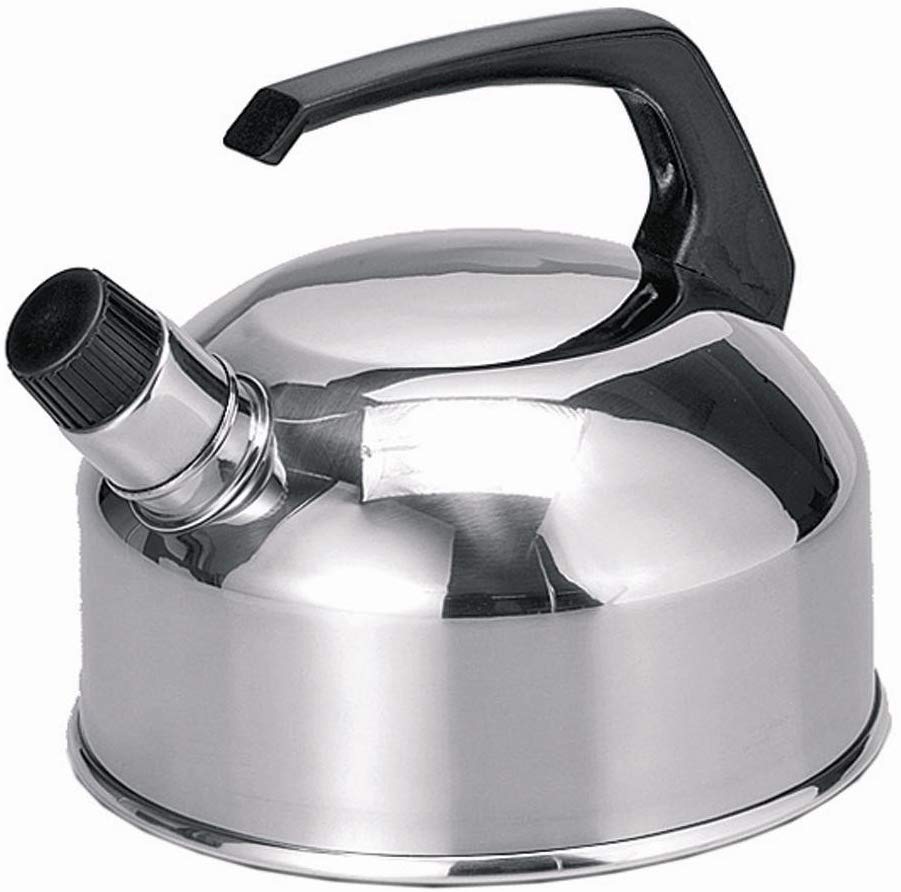Karl Kruger Stainless Steel Flute Kettle Keel Model, 2.3 L Black/Silver 30 x 30 x 30 cm, 2.3 Litres