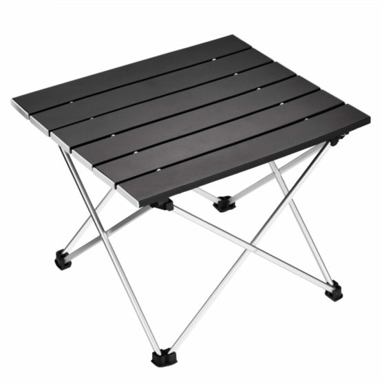 Ledeak Portable Camping Table, Lightweight Folding Table with Aluminum Table Top and Carry Bag, Easy to Carry, Perfect for Outdoor, Picnic, Cooking, Beach, Hiking, Fishing