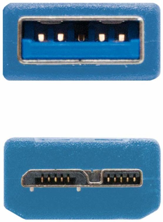 CABLE USB 3.0 TIPO A/M-MICRO B/M, AZUL 1M - Image 3