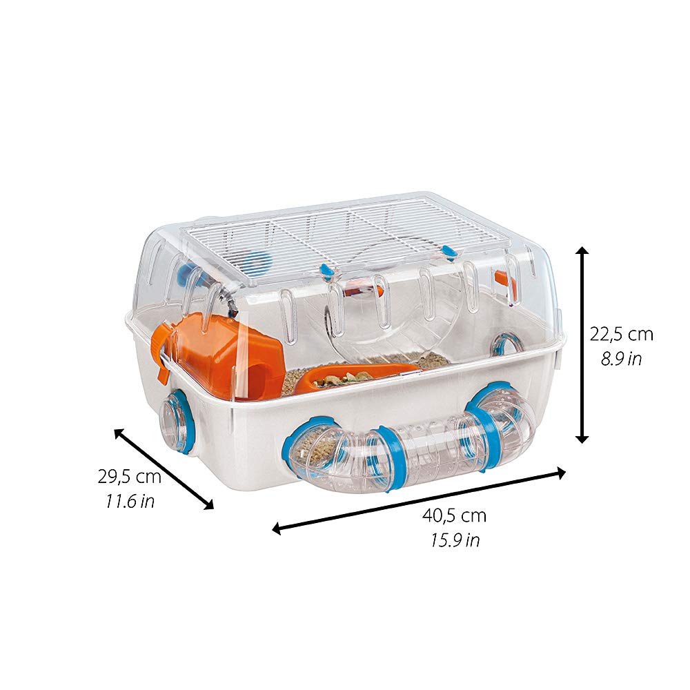 Ferplast COMBI 1 Innovative Hamster Cage, Customizable Habitat, Tunnel System, Interactive Transparent Design - Image 2