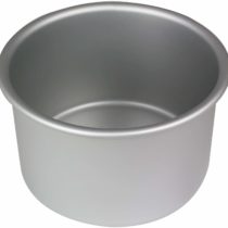 PME RND064 Anodised Aluminium Round Cake Pan 6 x 4-Inch Deep, Silver