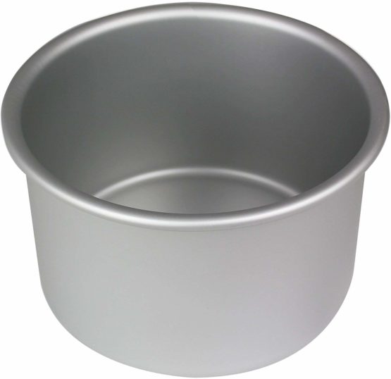 PME RND064 Anodised Aluminium Round Cake Pan 6 x 4-Inch Deep, Silver