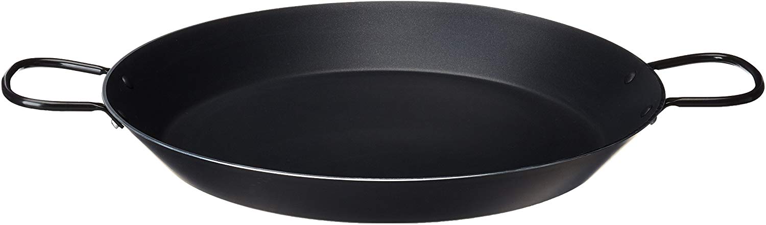 IBILI Inducta Paella Pan, 38 cm, Aluminium, Non-Stick, 8 Servings, Suitable for Induction Hobs, Black, 38 x 38 x 5 cm