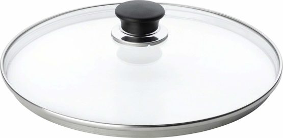 BALLARINI 334 °F02.28 Glass Lid 28 cm Stainless Steel Lid and Knob, Black/Clear, 6 x 28,9 x 11.4 (