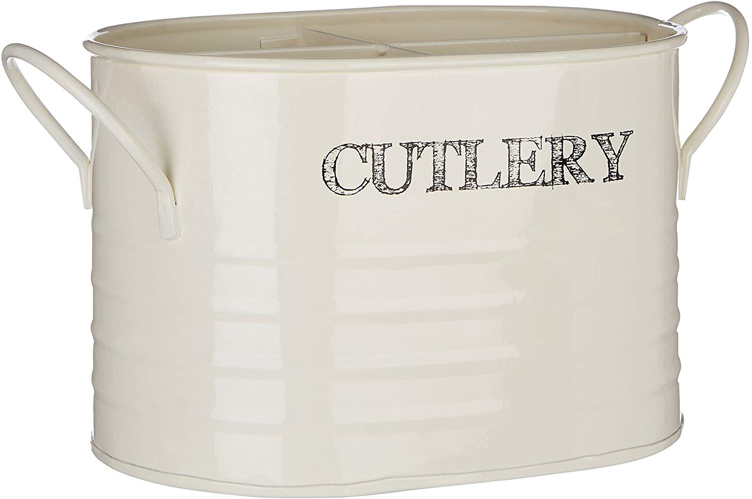 Premier Housewares Cutlery Organiser / Utensils Holder / Cutlery Holder / Kitchen Utensils Holder / Metal Cutlery Caddy - White - Image 4