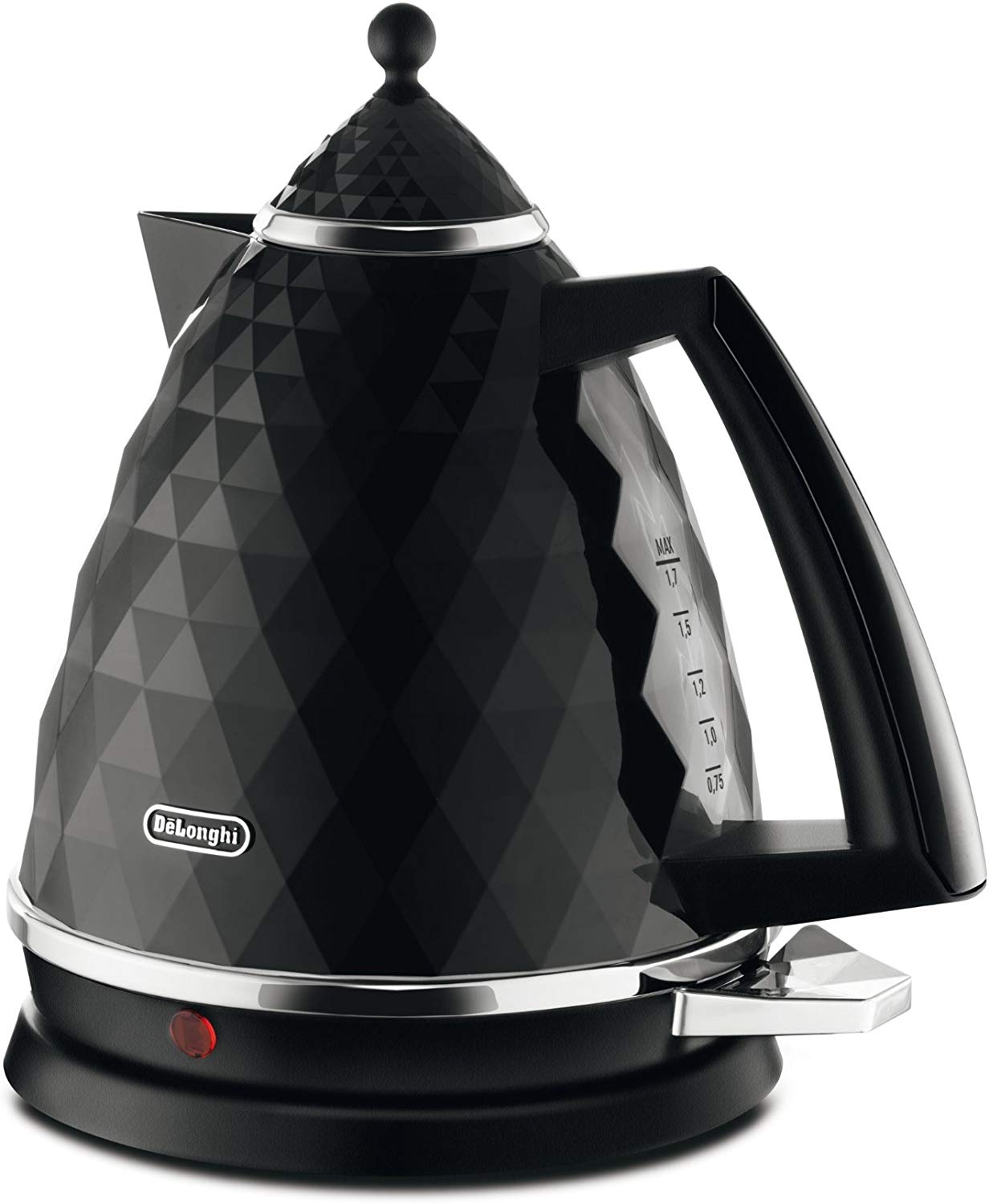 De'Longhi Brilliante Kettle, anti-scale filter, 1.7 Liters, 360° swivel base, KBJ3001BK, Black