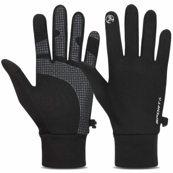 TOLEMI Winter Gloves Running Thermal Liner Gloves Warm Gloves Anti-slip Touchscreen Gloves for Men Women Sport Walking Riding Driving Cycling