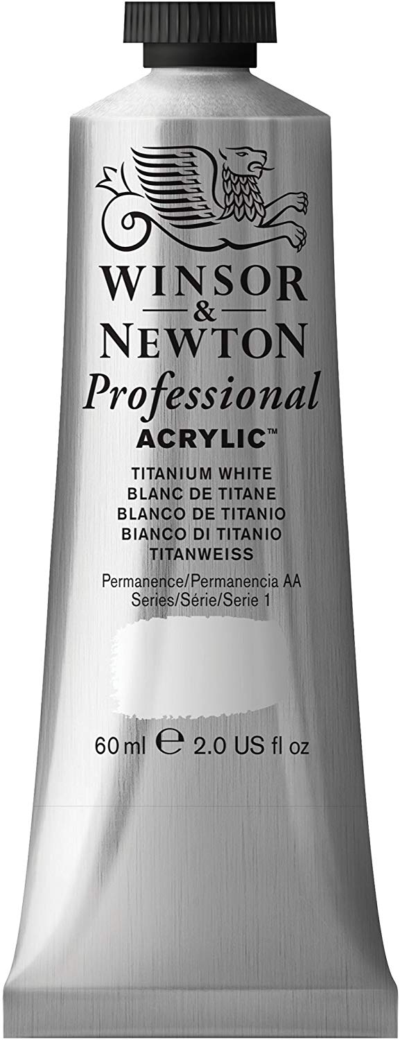 Winsor & Newton 2320644 60 ml Professional Acrylic Colour - Titanium White, 60 ml (Pack of 1)