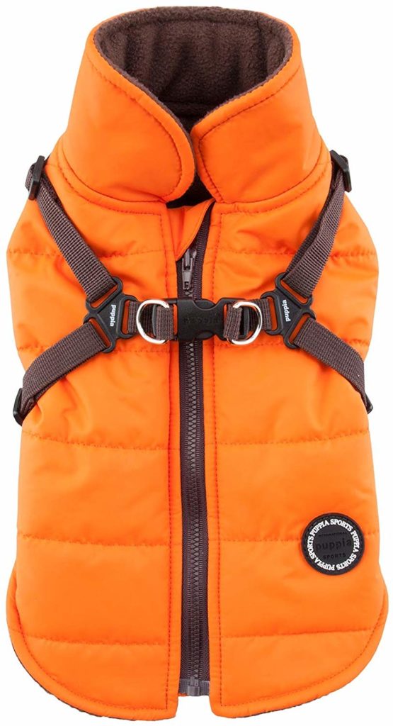 Puppia PAPD-VT1366-OR-M Authentic Mountaineer II Winter Vest, Medium, Orange