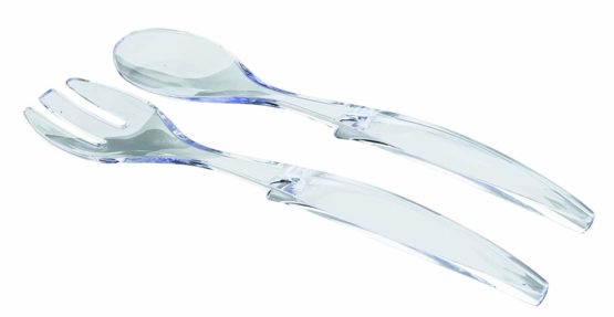 Lacor 62399 Salad Fork and Spoon Serving Set 30 cm Acrylic
