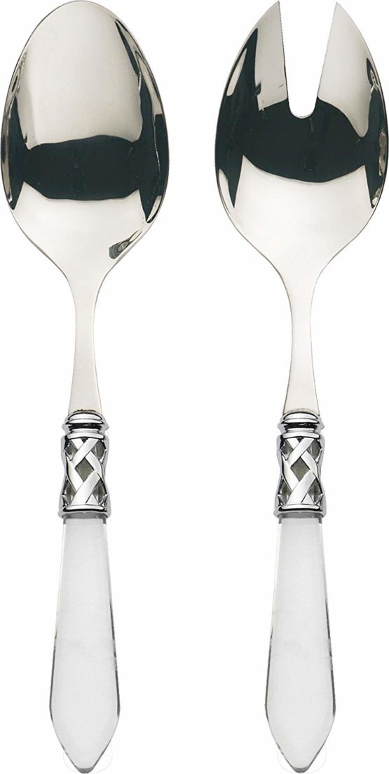 Bugatti Alc1t - N4214/15 Aladdin Salad Servers, Steel/ABS, 30.5 x 14 x 3 cm, Transparent, 2 Teilig
