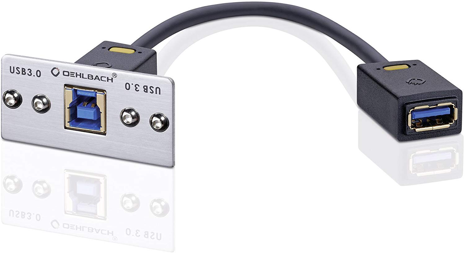 Oehlbach USB 2.0 B-A Soldered Connector, gray