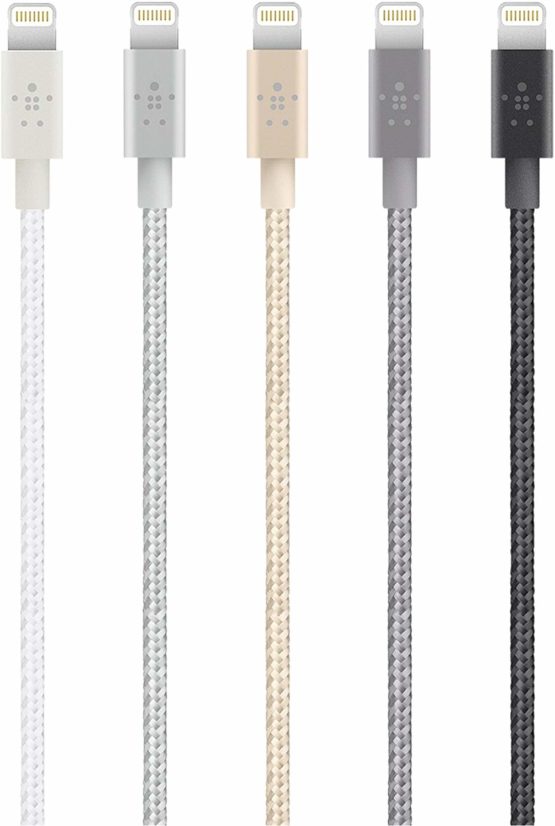Belkin 4 ft/1.2 m Metallic Lightning to USB Cable - MFi-Certified iPhone Charging Cable for iPhone 11, 11 Pro, 11 Pro Max, XS, XS Max, XR, X, 8/8 Plus and More, Black - Image 2