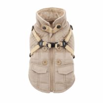 Puppia Wilkes Winter Fleece Vest, Medium, Beige