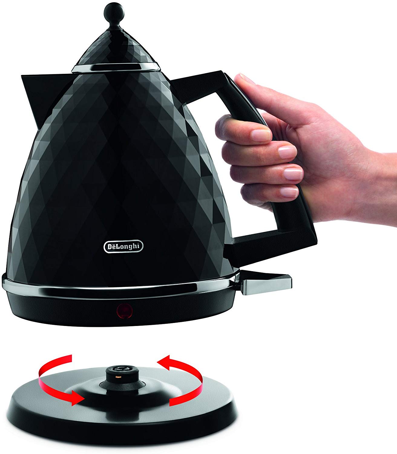 De'Longhi Brilliante Kettle, anti-scale filter, 1.7 Liters, 360° swivel base, KBJ3001BK, Black - Image 3