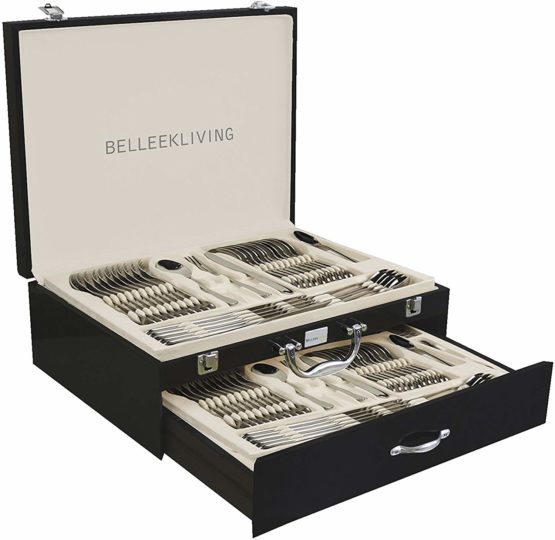 Belleek Pottery Occasions Cutlery Set, Stainless Steel, Silver, 45 x 45 x 30 cm