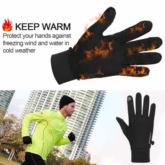 TOLEMI Winter Gloves Running Thermal Liner Gloves Warm Gloves Anti-slip Touchscreen Gloves for Men Women Sport Walking Riding Driving Cycling - Image 3