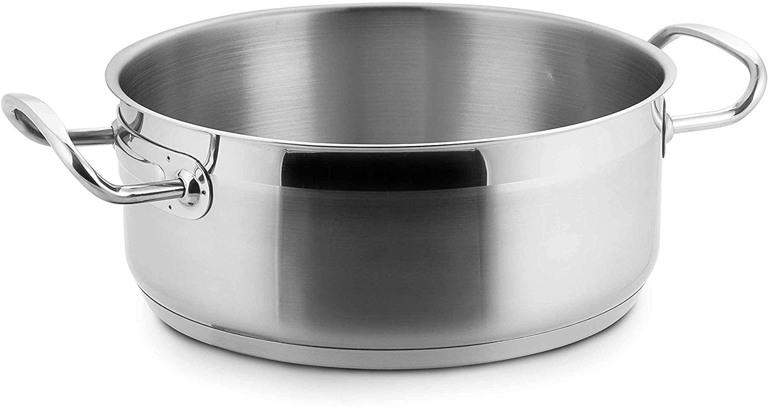 Lacor 57024 Eco-Chef Casserole without Lid, 24 x 9.5 cm, Silver