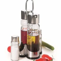 Excèlsa 5 Pcs."X-Line" Oil/Vinegar Cruet Salt/Pepper Shakers