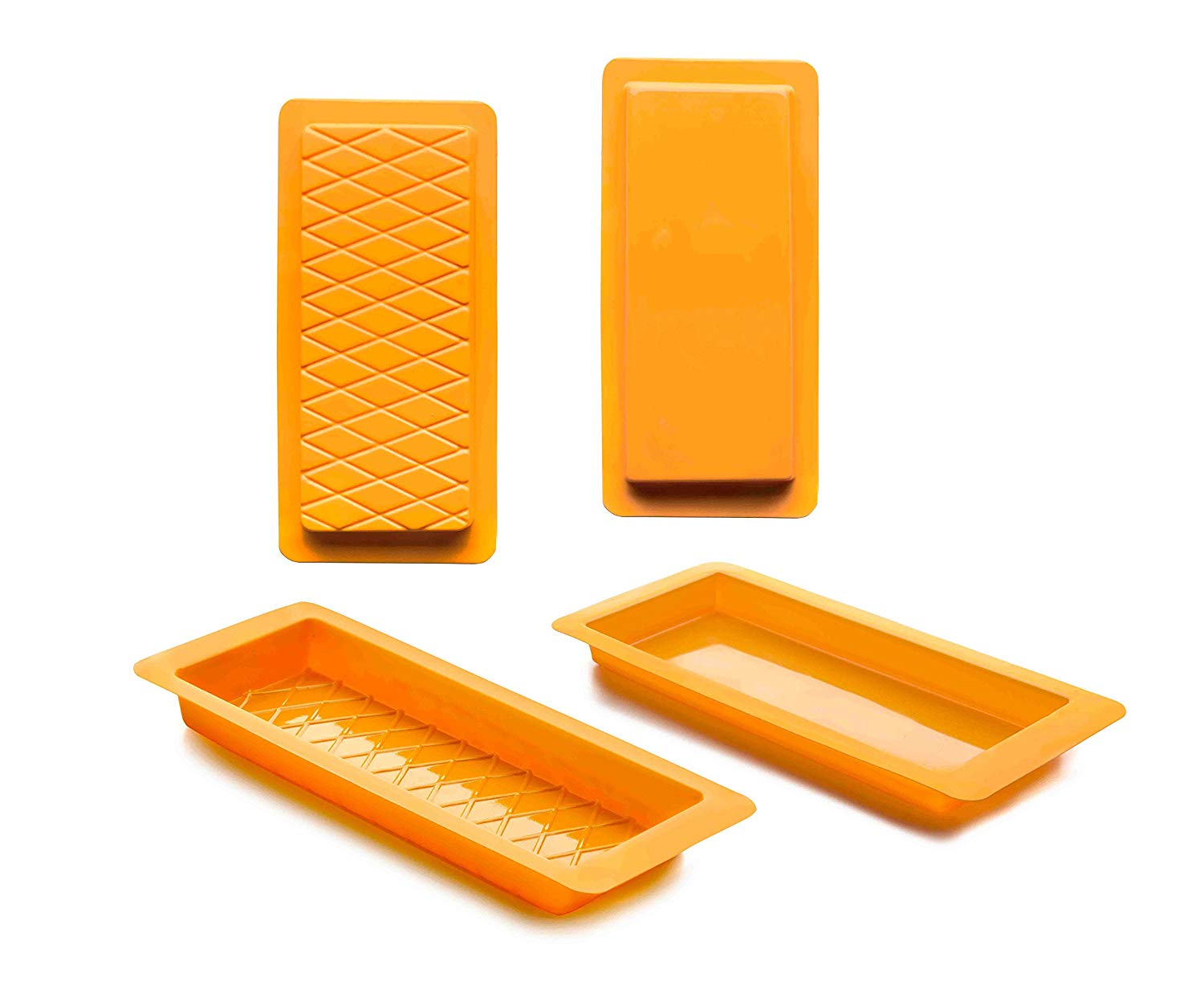 IBILI 793500 - Set de 2 moldes para turrón, Orange, 23 x 10 x 2 cm