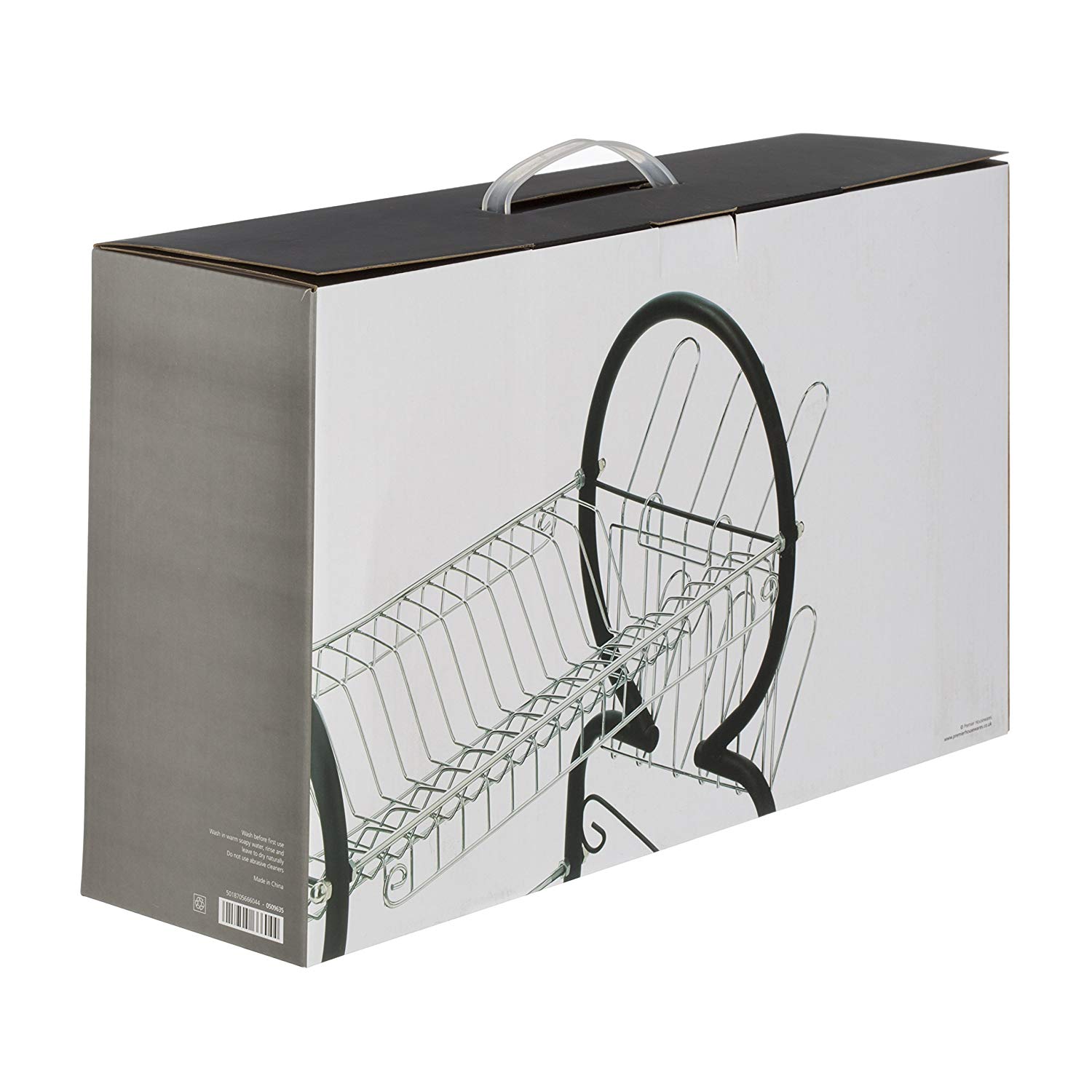 Premier Housewares 2 Tiers Dish Drainer / Dish Rack / Sink Drainer / Draining Rack / Removable Tray / Cutlery Drainer / Cup Holder - Image 4