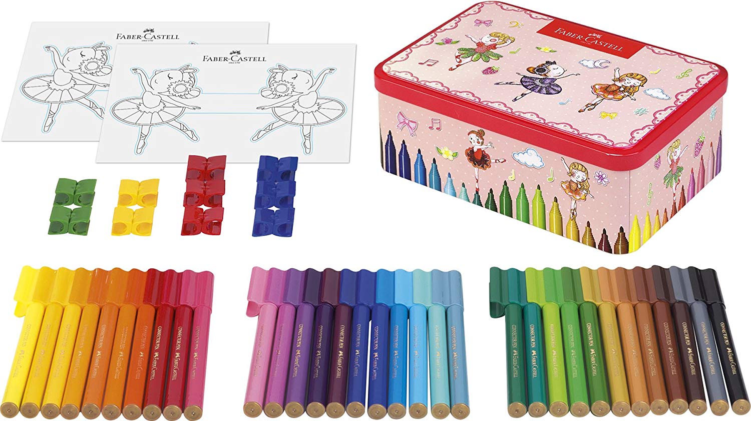 Faber-Castell 33 Connector Felt Tip Pen in Ballerina Box, multicoloured - Image 2