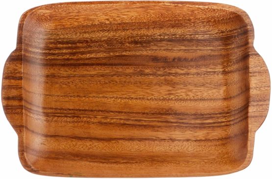 Premier Housewares Acacia Wood Socorro Serving Tray with Handles - Brown - Image 2
