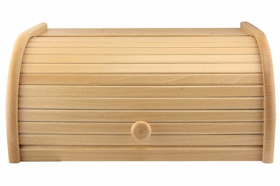 APOLLO Beech Bread Bin roll-top, Wood, Brown, 40 x 29 x 19 cm - Image 4