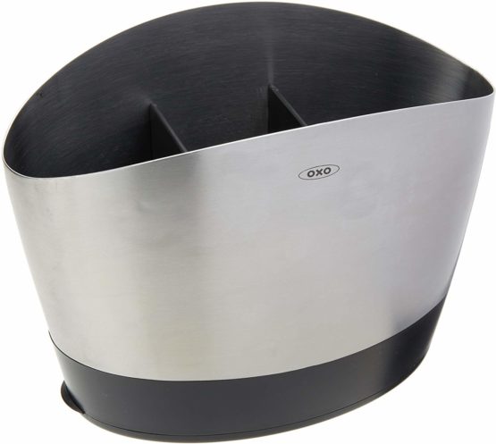 OXO Good Grips (1066734) Brushed Stainless Steel Utensil Holder