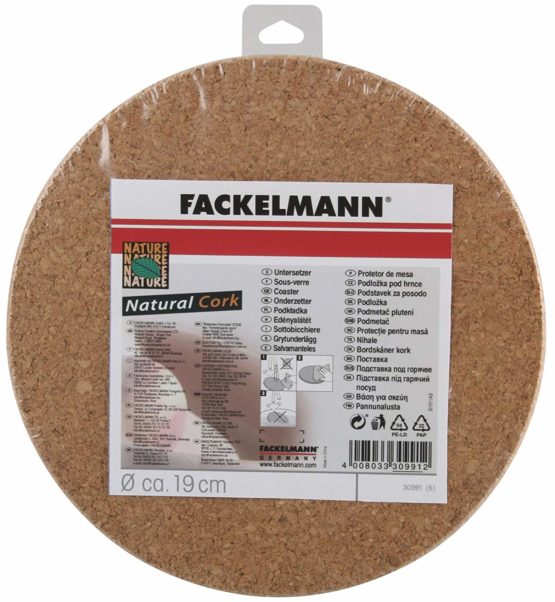 Fackelmann 30991 Tivet Round 19cm of Cork, Beige - Image 2