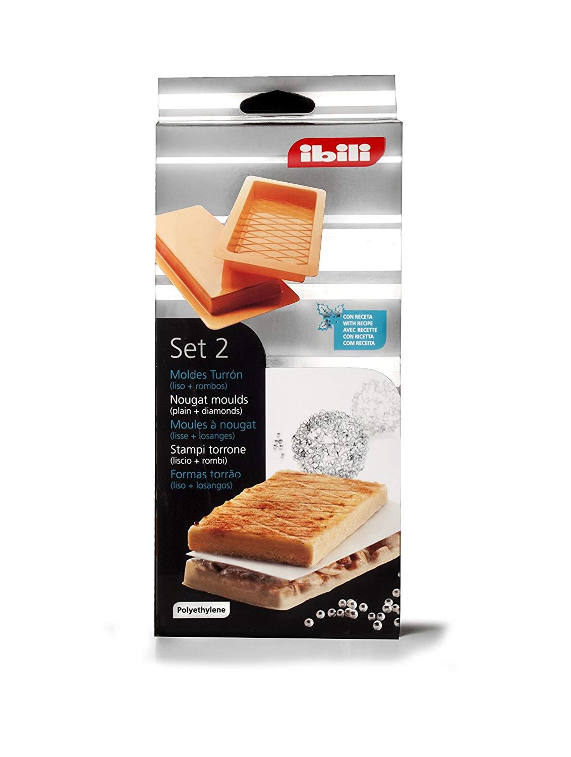 IBILI 793500 - Set de 2 moldes para turrón, Orange, 23 x 10 x 2 cm - Image 2