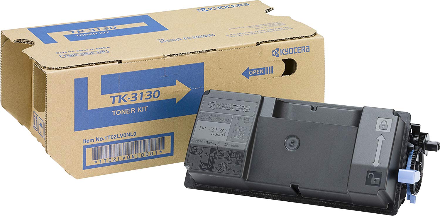Kyocera TK-3130K Toner Black, Original Premium Cartdrige 1T02LV0NL0. Compatible ECOSYS FS-4200DN, FS-4300D, M3550idn, M3560idn