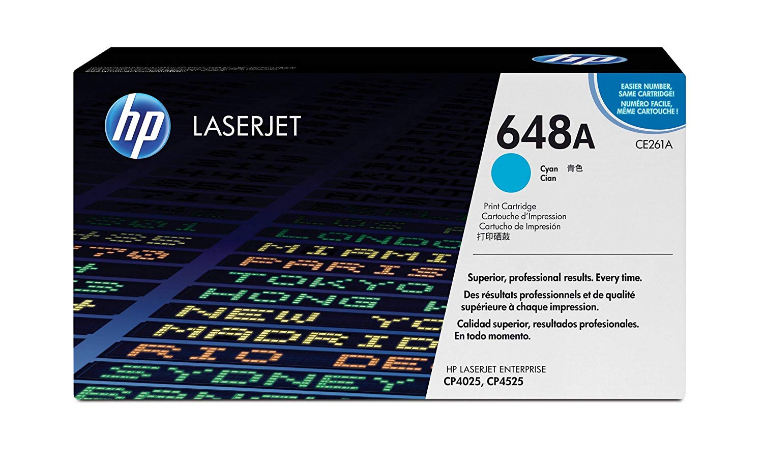 HP CE261A 648A Original LaserJet Toner Cartridge, Cyan, Single Pack, Standard