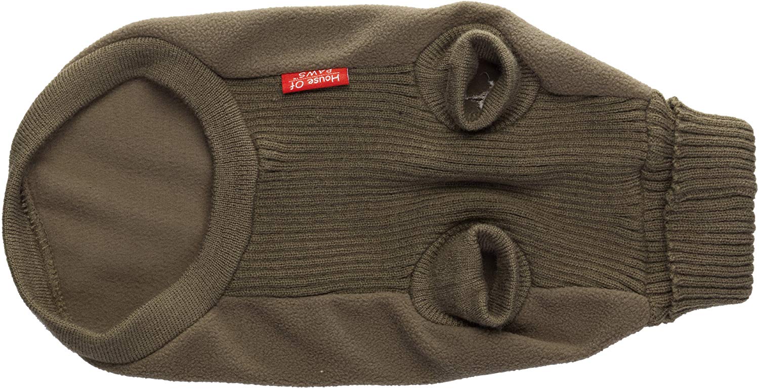 House of Paws Fleece and Knit Dog Jumper, X-Large, Coco
