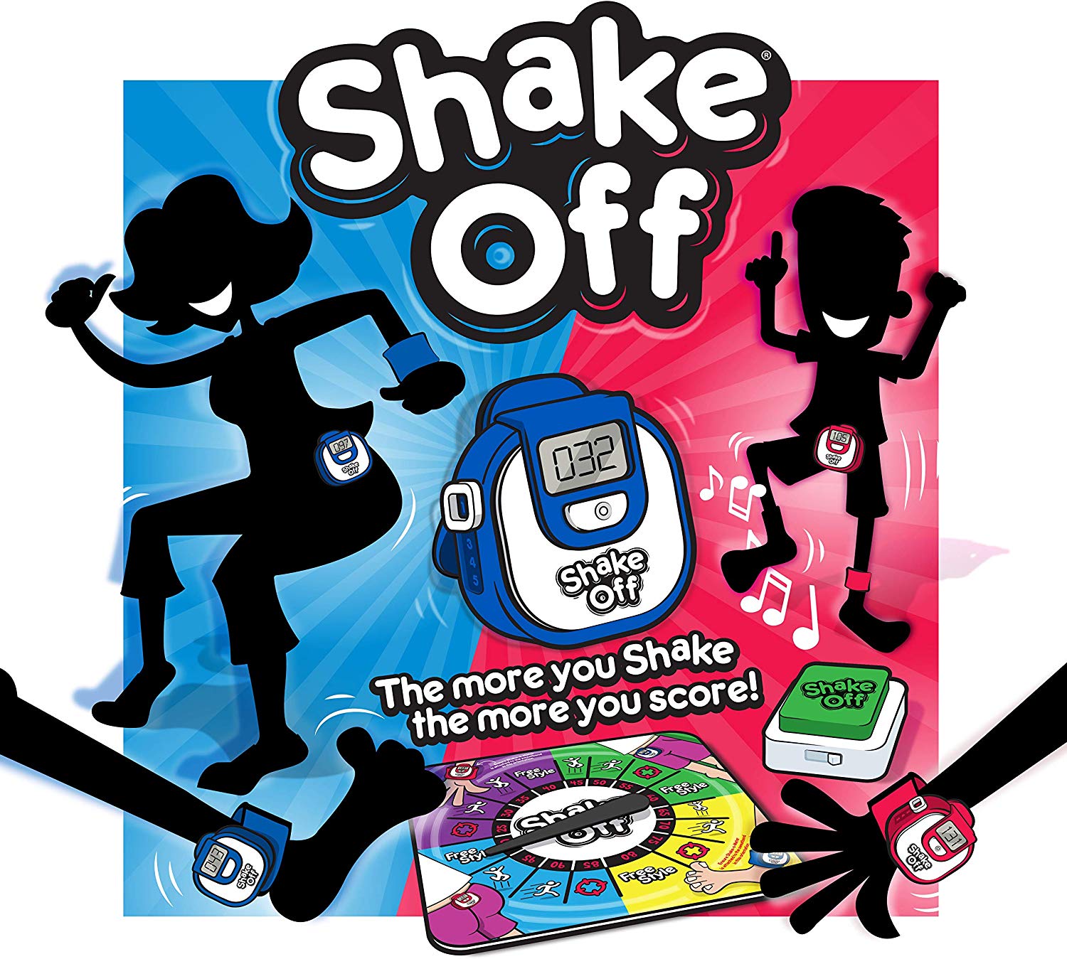Ideal Shake Off The Action Game Where the More You shake the More You Score Family Games For 2+ Players, Multicolor Ages 4+